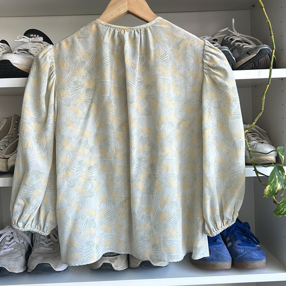 Wilfred floral silk button blouse with ties - Picture 2 of 5